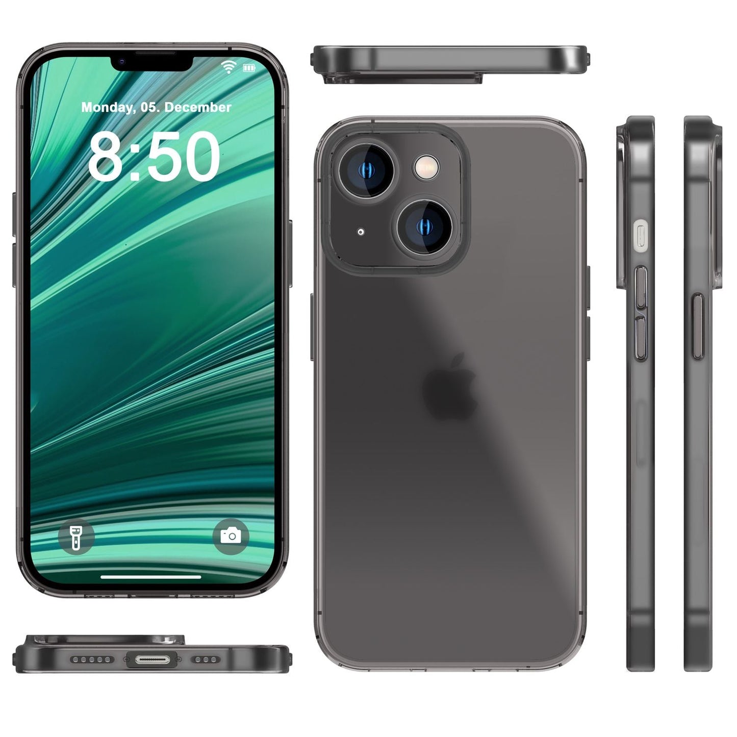 Carcasă ultra-subțire pentru iPhone 14 Plus, carcasă de protecție transparentă subțire de 0,3 mm