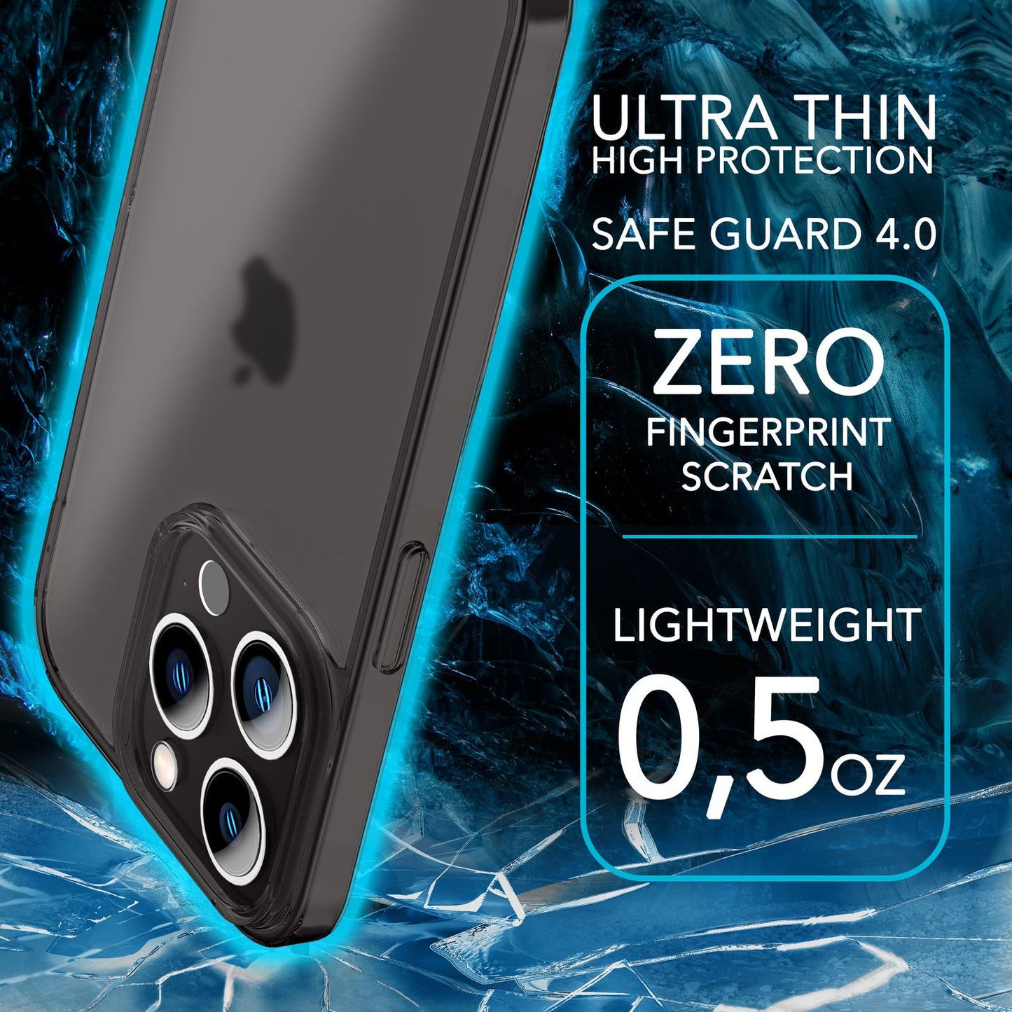 Husa NALIA Phantom pentru iPhone 14 Pro, Ultra-Subțire - 0.3 mm, Transparentă