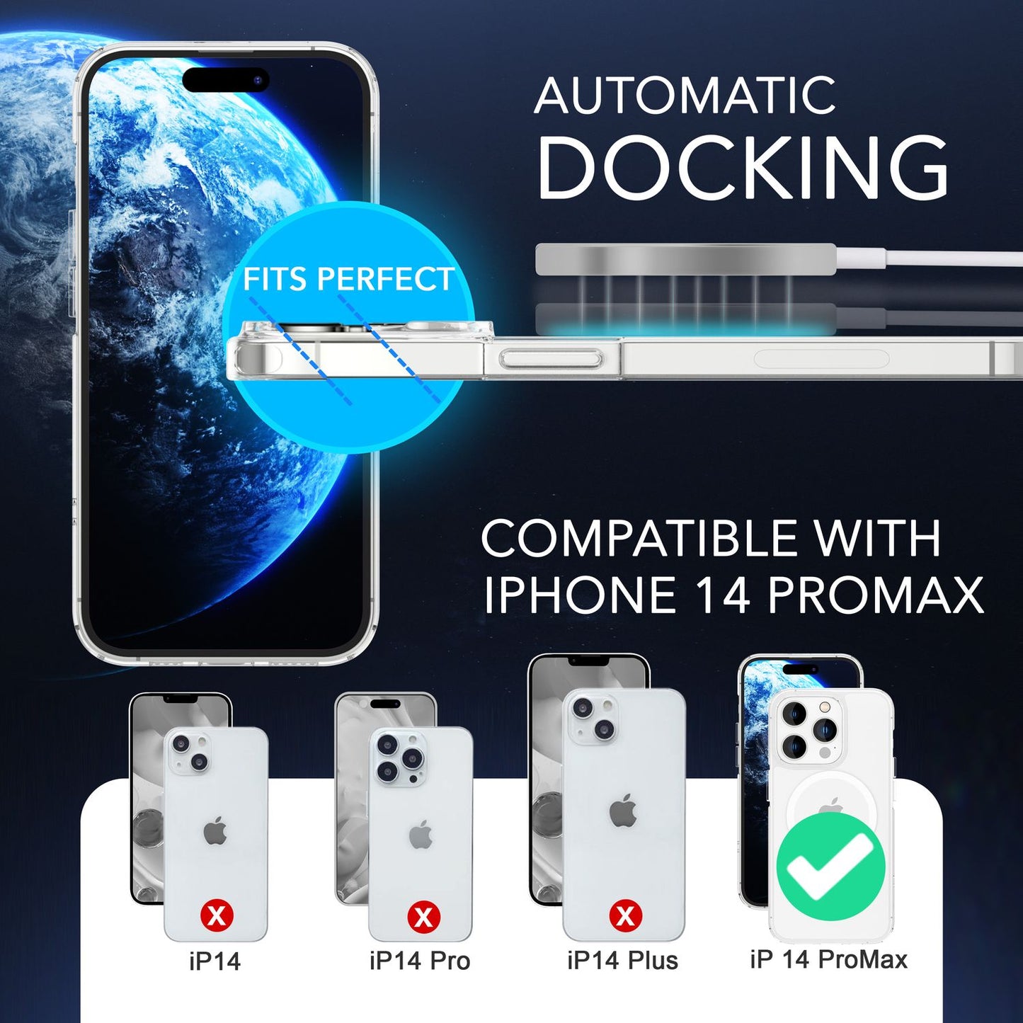 MagPower IPhone 14 Pro Max MagSafe Klar Hülle Transparent - Passgenau, Kratzfest, Anti Gelb