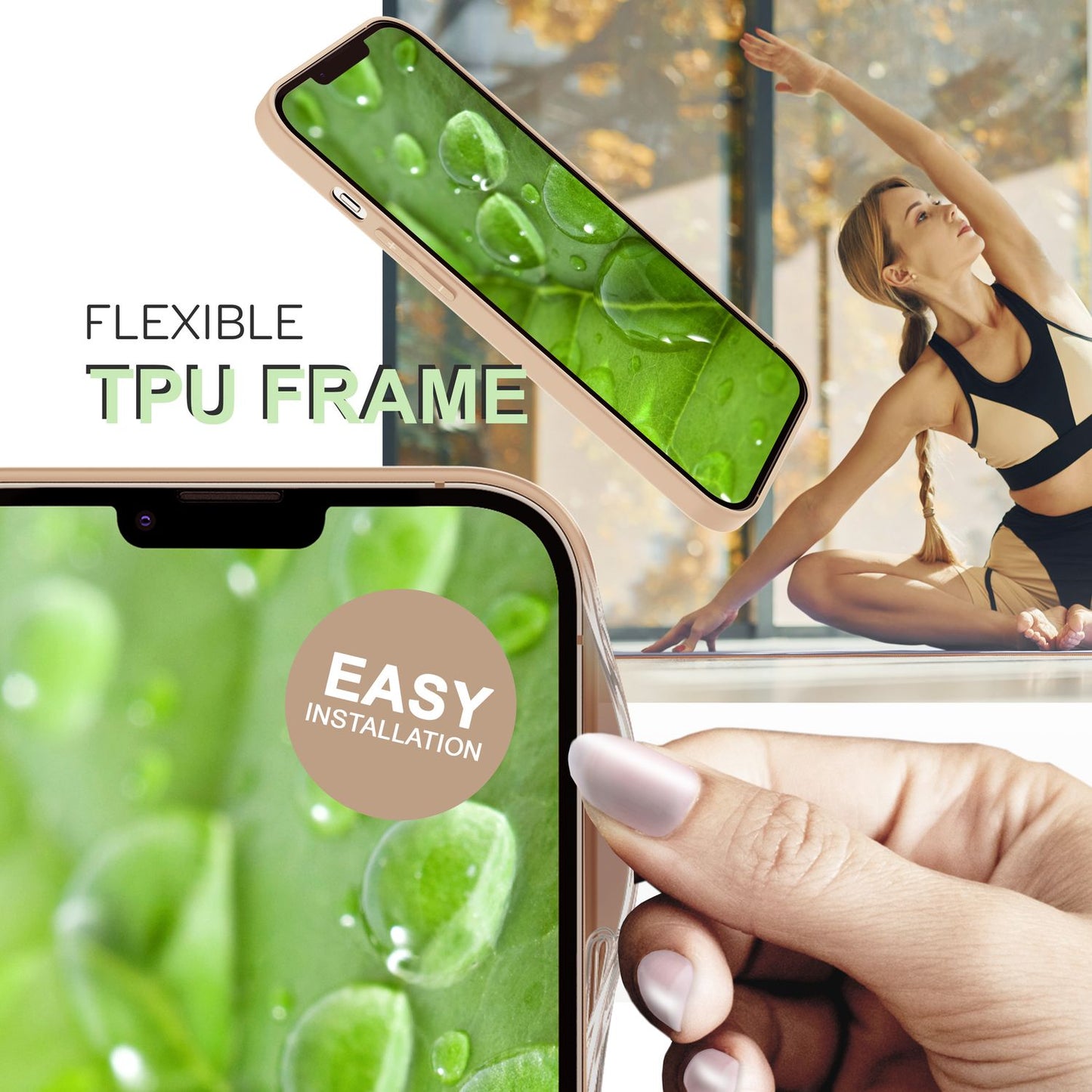 Husă NALIA Berlin Plută pentru iPhone 14 - Plută naturală, TPU, Rezistentă la praf, Compatibilă cu iPhone 6,1 inch