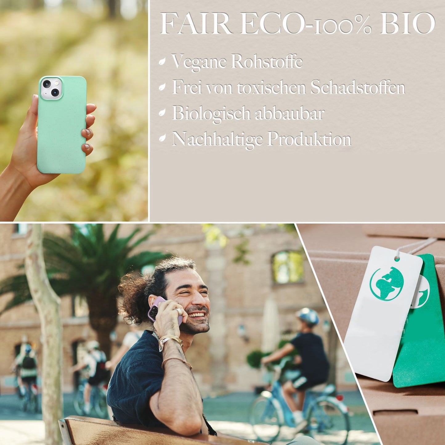 NALIA Berlin Bio Hülle MagSafe - Größe Passend Für iPhone 14 Plus, Material Bio Recycling, Umweltfreundlich