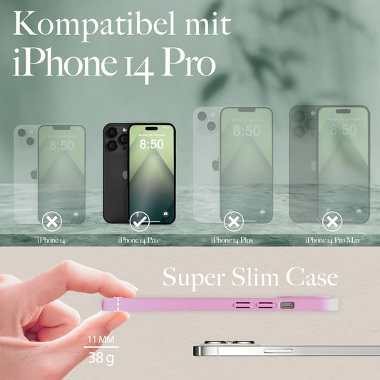 Husă NALIA Berlin EcoFit MagPower Bio - Capacitate 0.8 mm Grosime, Compatibilă cu MagSafe, Potrivire perfectă pentru iPhone 14 Pro