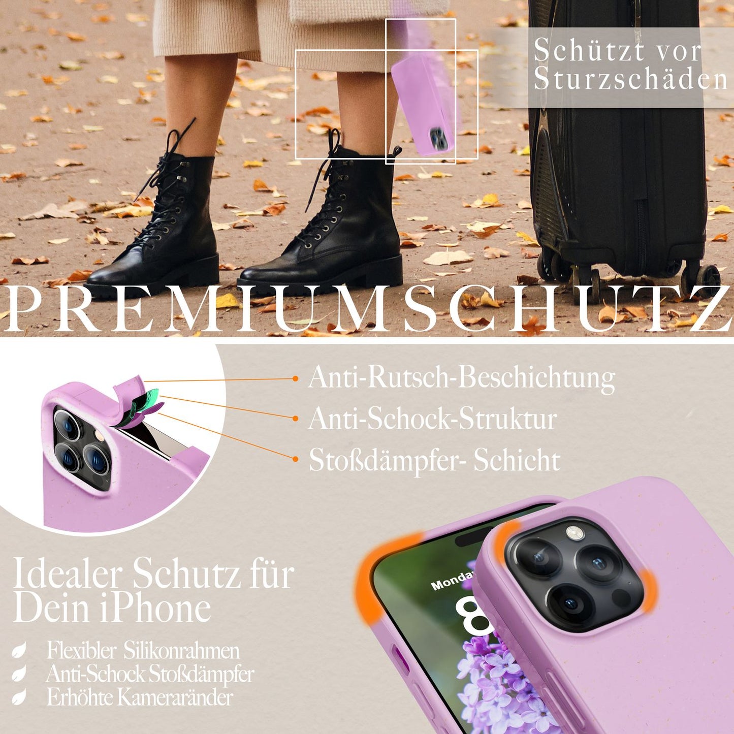 Husă NALIA Berlin EcoFit MagPower - MagSafe compatibilă cu iPhone 14 Pro Max, dimensiune 6,7 inch, material bio reciclat