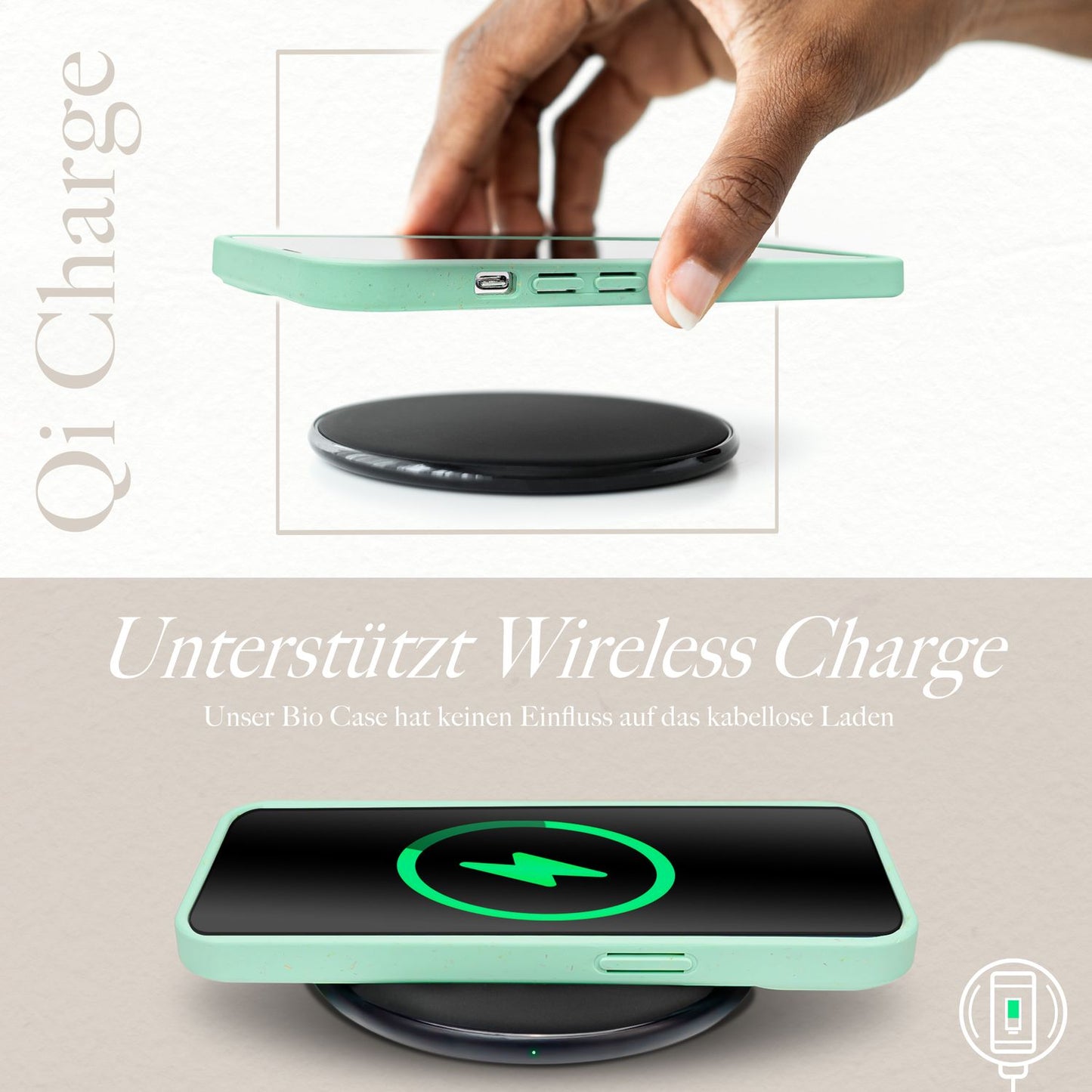 Bio Hülle für iPhone 14 Plus, Nachhaltiges Öko Case Umweltfreundlich Natur Cover