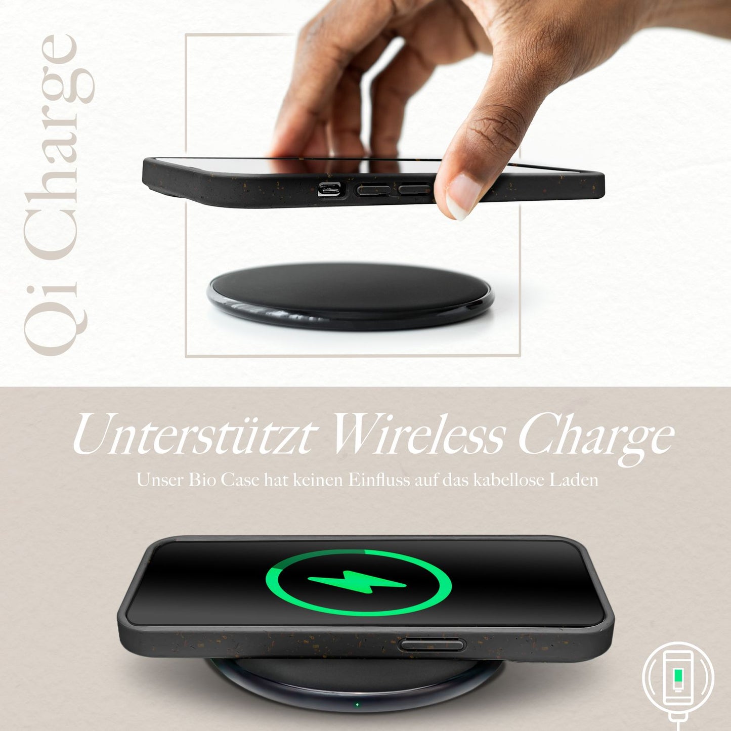 Bio Hülle für iPhone 14 Plus, Nachhaltiges Öko Case Umweltfreundlich Natur Cover