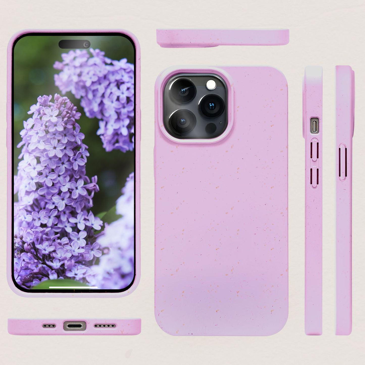 Bio Hülle für iPhone 14 Pro Max, Nachhaltiges Case Umweltfreundlich Natur Cover