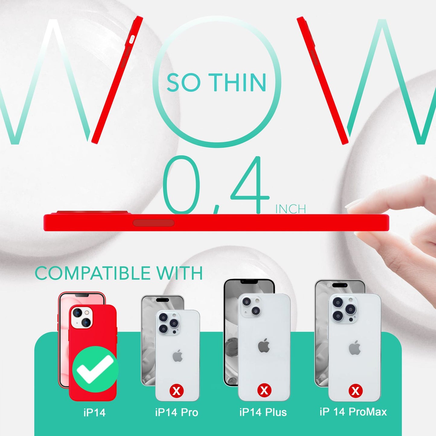 MagSafe Hülle mit 2x Schutz Glas für iPhone 14, Easy Clean Silikon Handy Cover