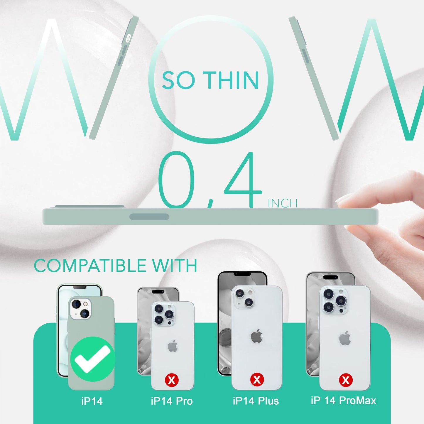 MagSafe Hülle mit 2x Schutz Glas für iPhone 14, Easy Clean Silikon Handy Cover