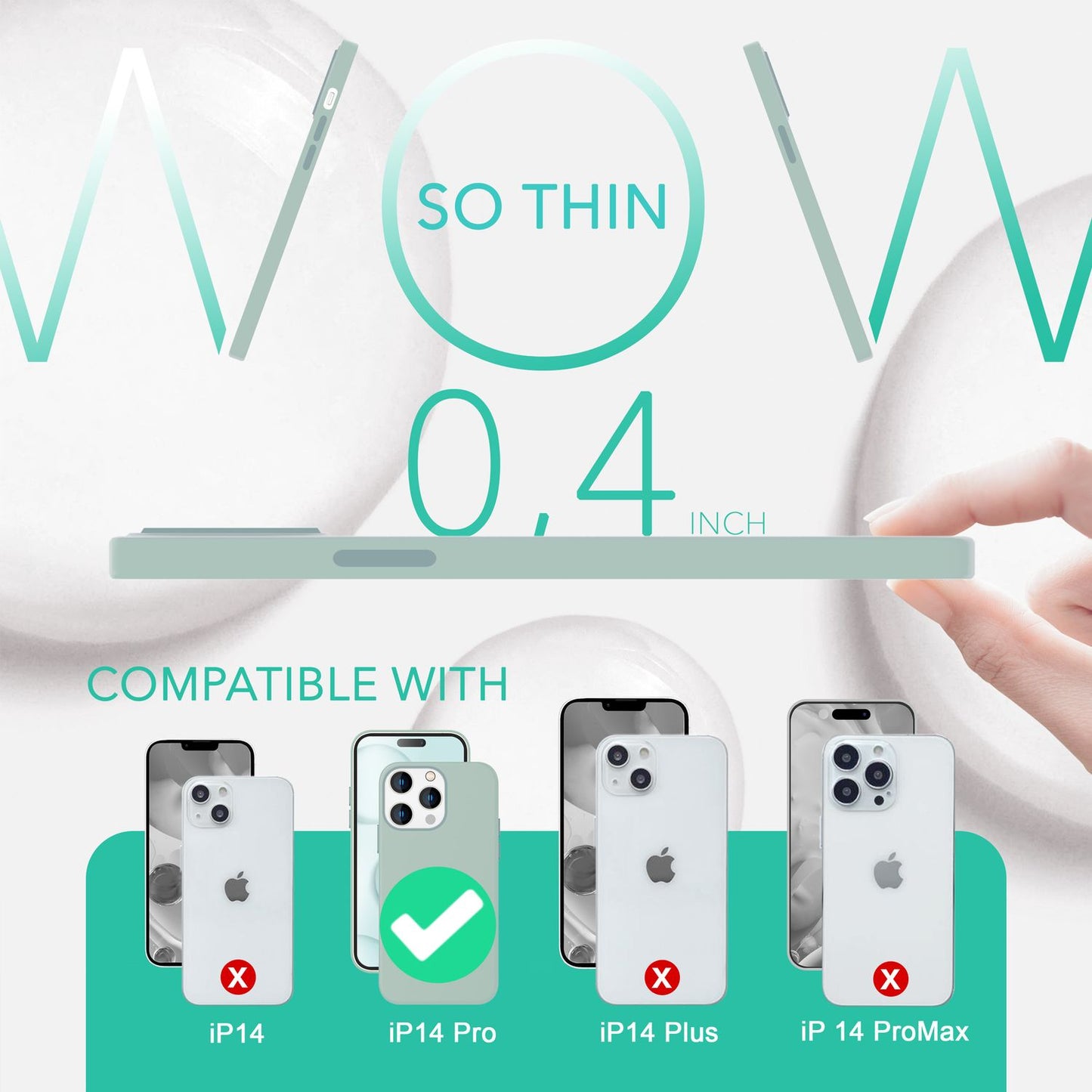 MagSafe Hülle mit 2x Schutz Glas für iPhone 14 Pro, Easy Clean Silikon Cover