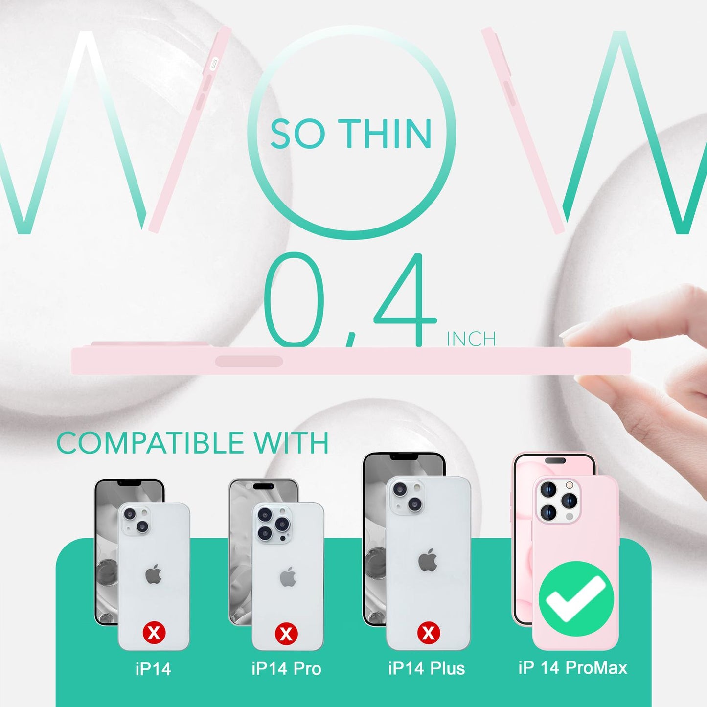 MagSafe Hülle mit 2x Schutz Glas für iPhone 14 Pro Max, Easy Clean Silikon Case