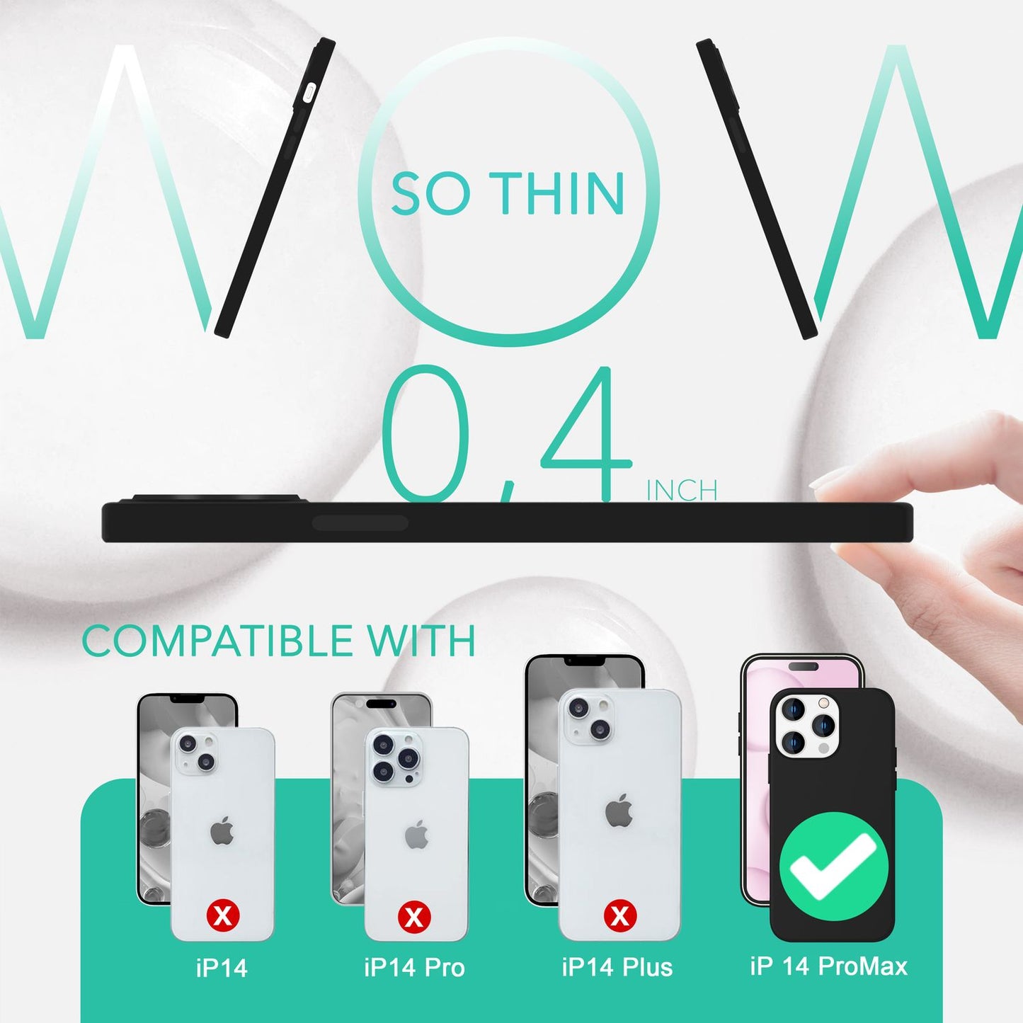 MagSafe Hülle mit 2x Schutz Glas für iPhone 14 Pro Max, Easy Clean Silikon Case