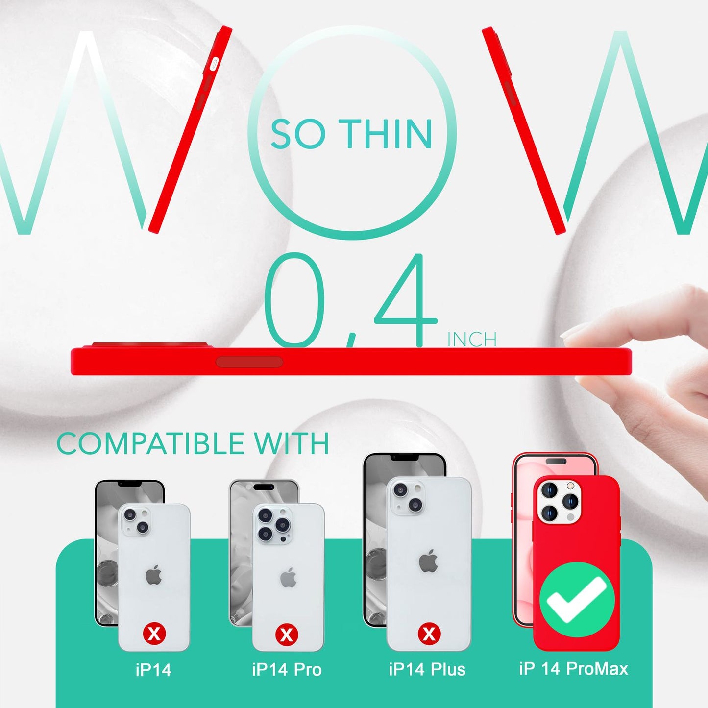 MagSafe Hülle mit 2x Schutz Glas für iPhone 14 Pro Max, Easy Clean Silikon Case