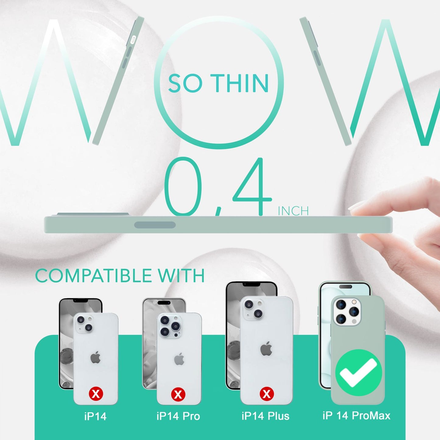 MagSafe Hülle mit 2x Schutz Glas für iPhone 14 Pro Max, Easy Clean Silikon Case