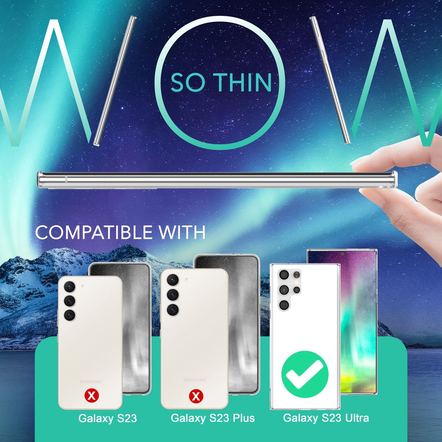 Klare Silikon Hülle für Samsung Galaxy S23 Ultra 2x Displayschutz & Kameraschutz