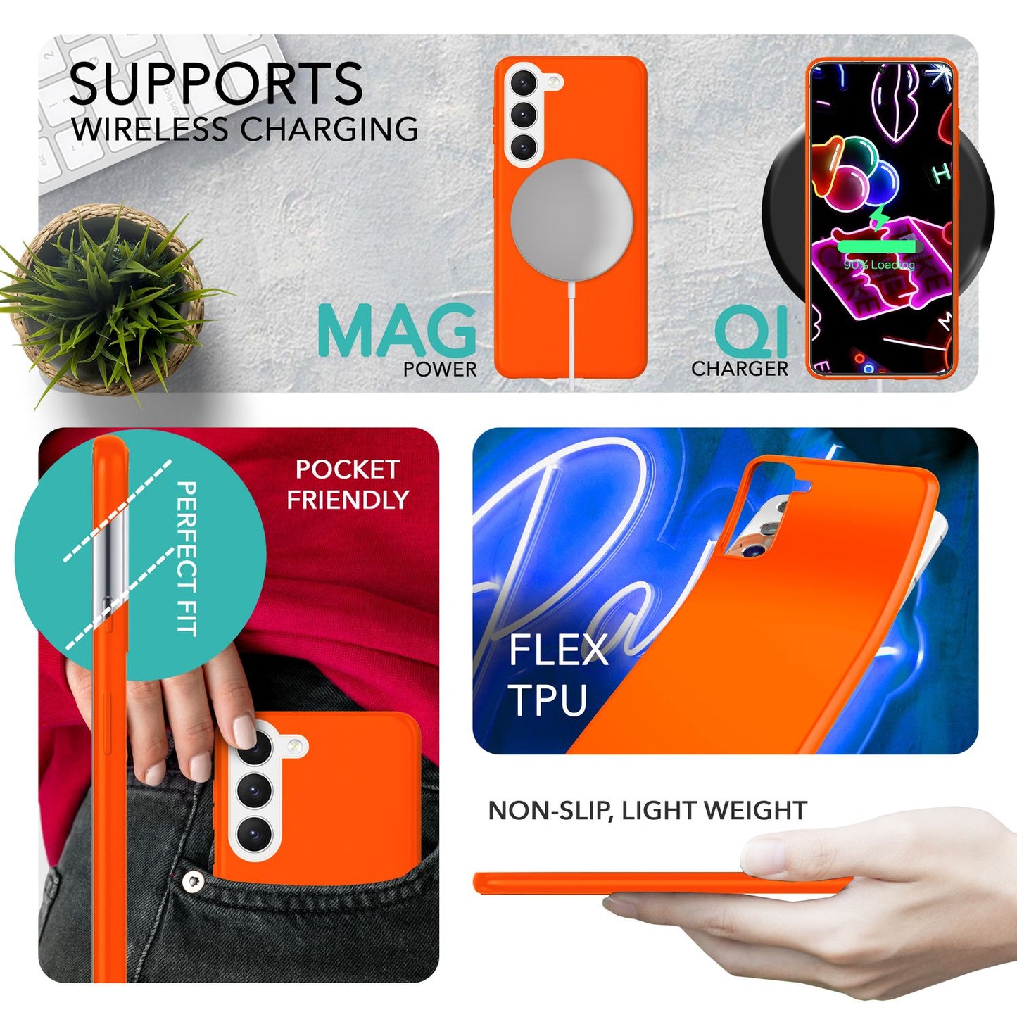 NALIA NeonShock Hülle 2x Display Und Kameraschutz - S23 Kompatibel TPU