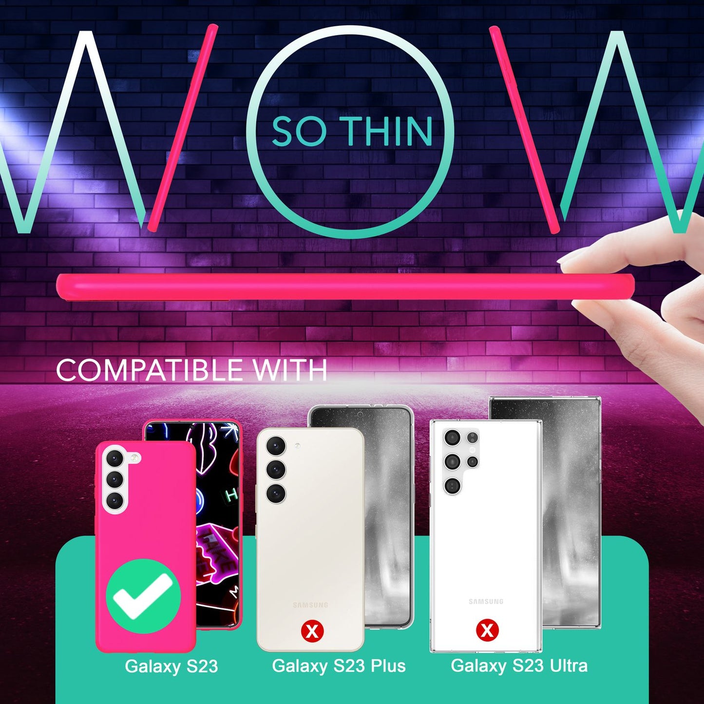 NALIA NeonShock Hülle 2x Display Und Kameraschutz - S23 Kompatibel TPU