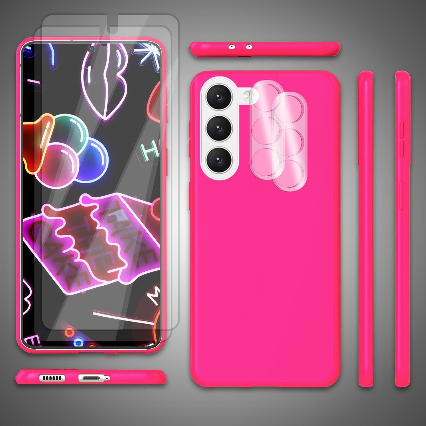 NALIA NeonShock Hülle 2x Display Und Kameraschutz - S23 Kompatibel TPU