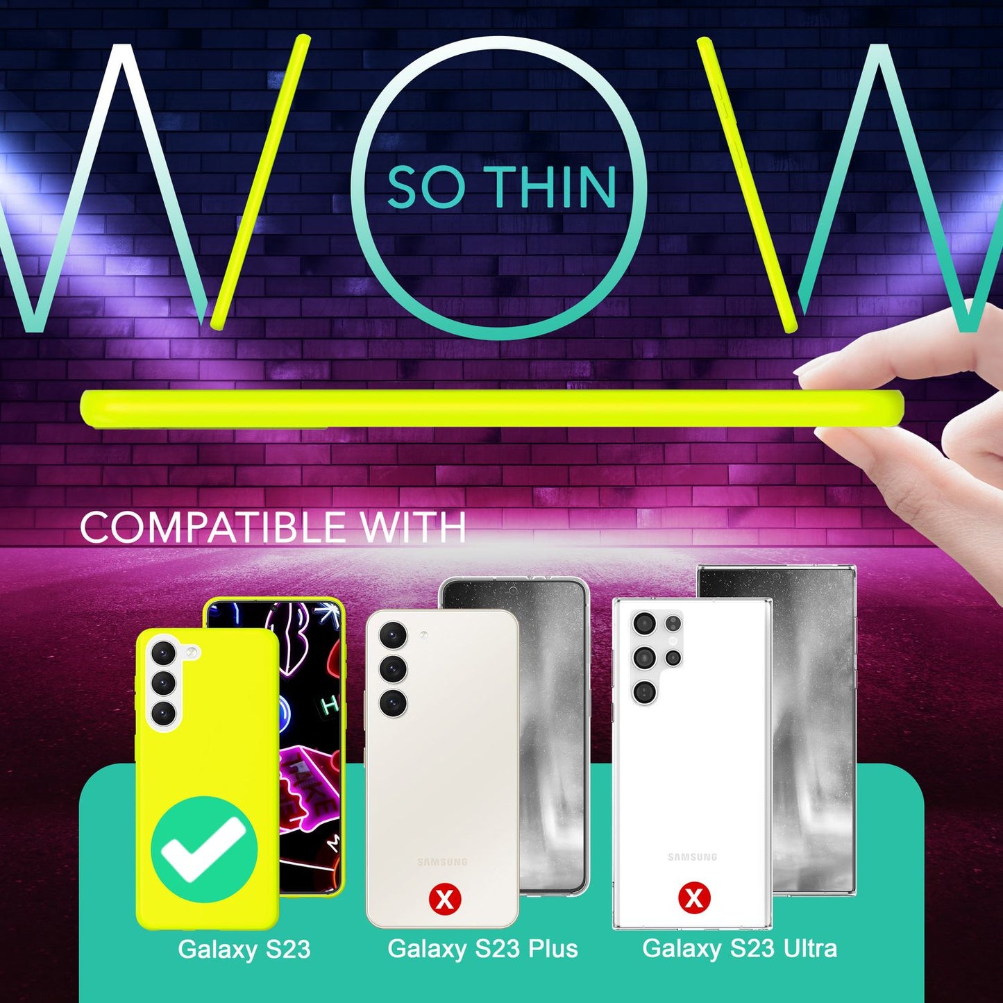 NALIA NeonShock Hülle 2x Display Und Kameraschutz - S23 Kompatibel TPU