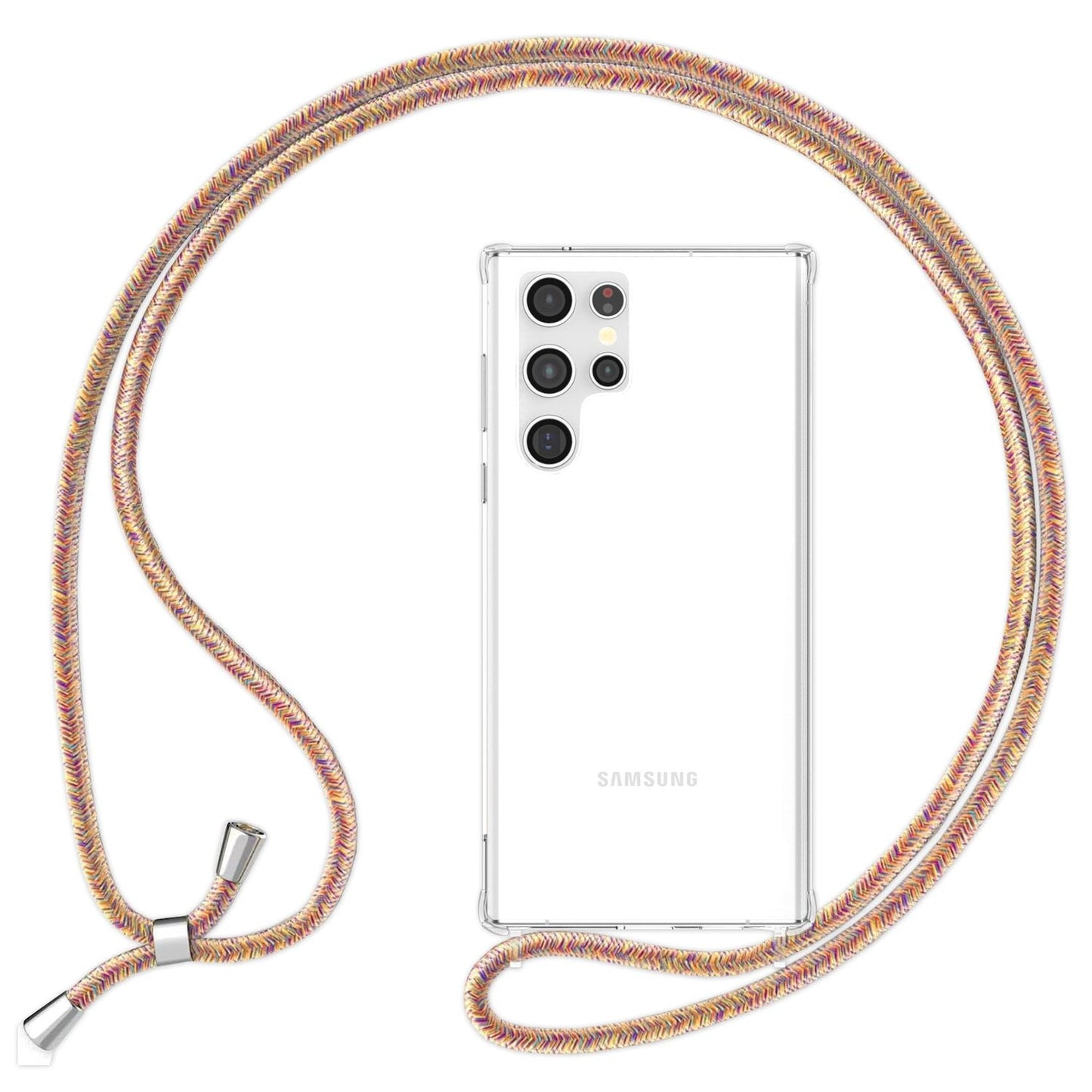 Klare Hülle mit Kette zum Umhängen für Samsung Galaxy S23 Ultra