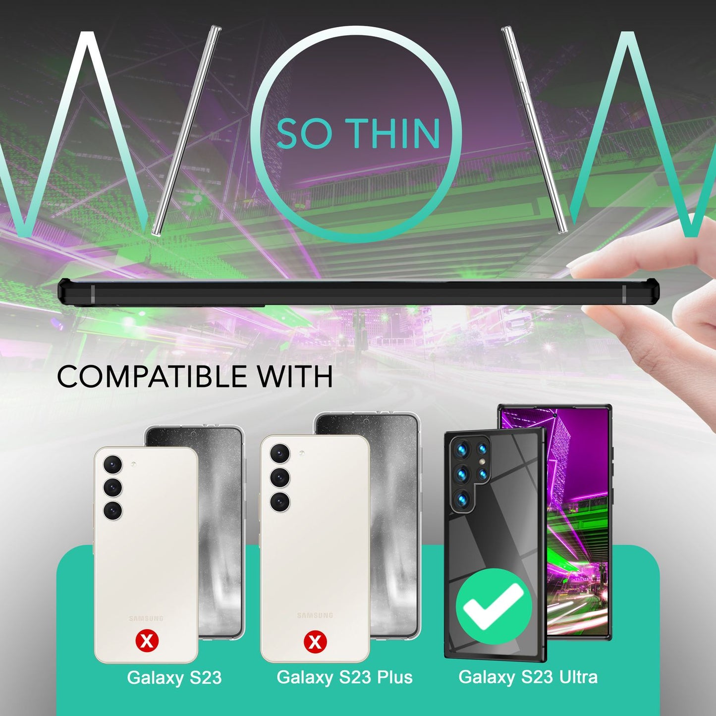 Prova S23 Ultra Hybrid Hülle - Display- Und Kameraschutz Schwarz