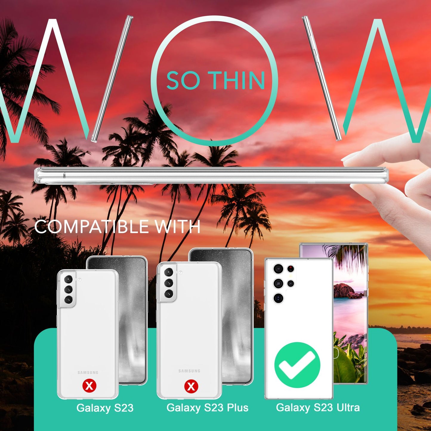 NALIA Berlin 360Guard Transparent - Größe Passend Für Galaxy S23 Ultra, Material Transparent TPU, Rundumschutz