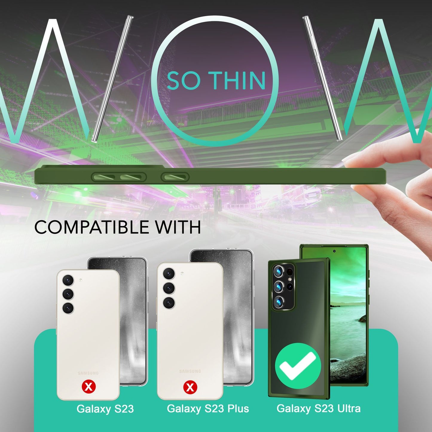 NALIA Fuzion Matt-Klar Case - 2x Display- Und Kameraschutz S23 Ultra