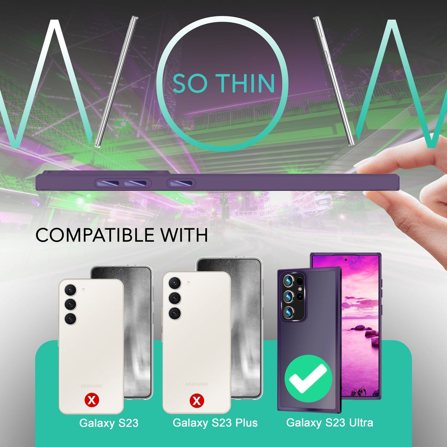 NALIA Fuzion Matt-Klar Case - 2x Display- Und Kameraschutz S23 Ultra