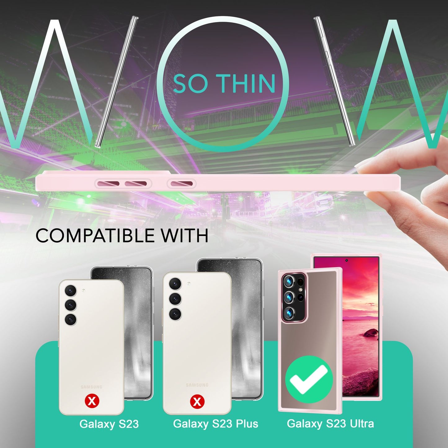 NALIA Fuzion Matt-Klar Case - 2x Display- Und Kameraschutz S23 Ultra