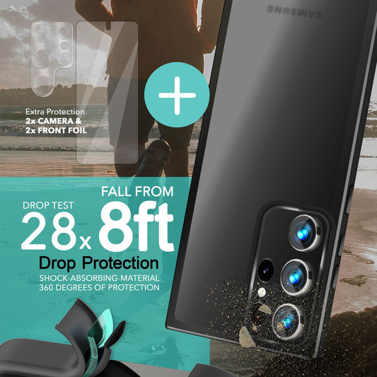 NALIA Fuzion Matt-Klar Case - 2x Display- Und Kameraschutz S23 Ultra