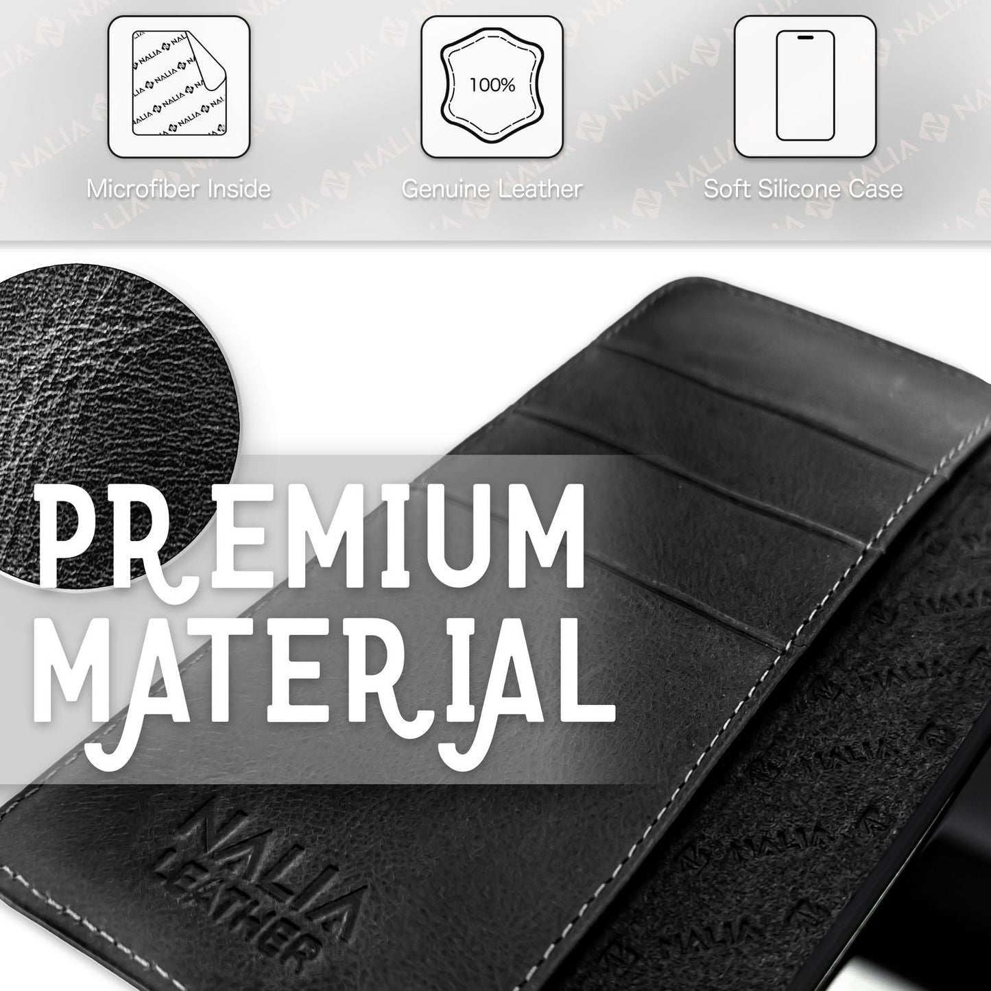 Husă cu clapă pentru Samsung Galaxy S23 Ultra, husă de telefon din piele naturală, carcasă 360°, protecție RFID