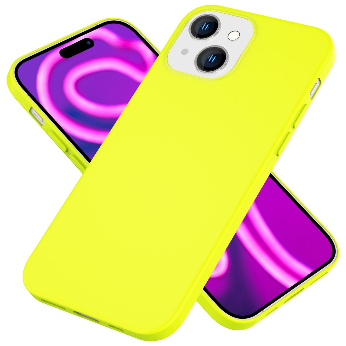NALIA Neon Case - Neonfarben Silikon TPU Schutzhülle - Passform Iphone 15 Plus, Material TPU Silikon, Dünn