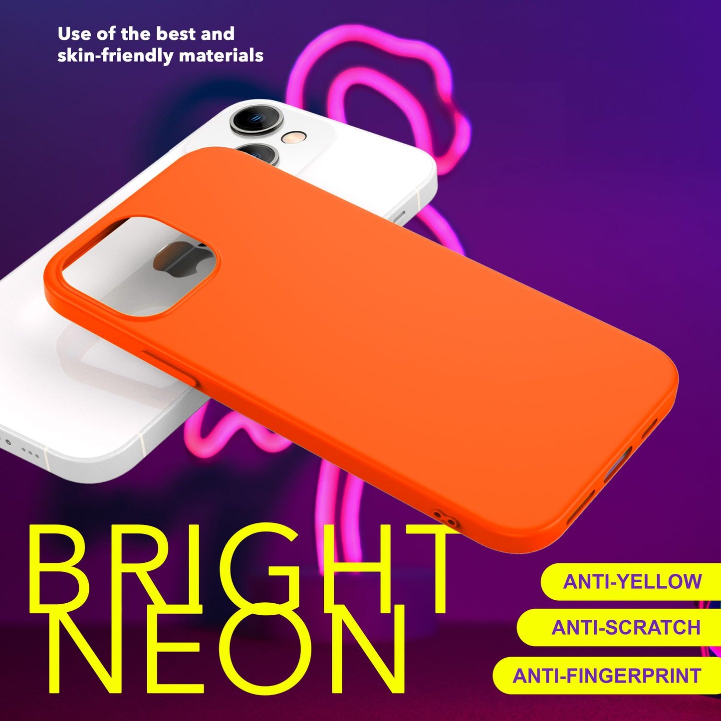 NALIA Neon Case - Neonfarben Silikon TPU Schutzhülle - Passform Iphone 15 Plus, Material TPU Silikon, Dünn