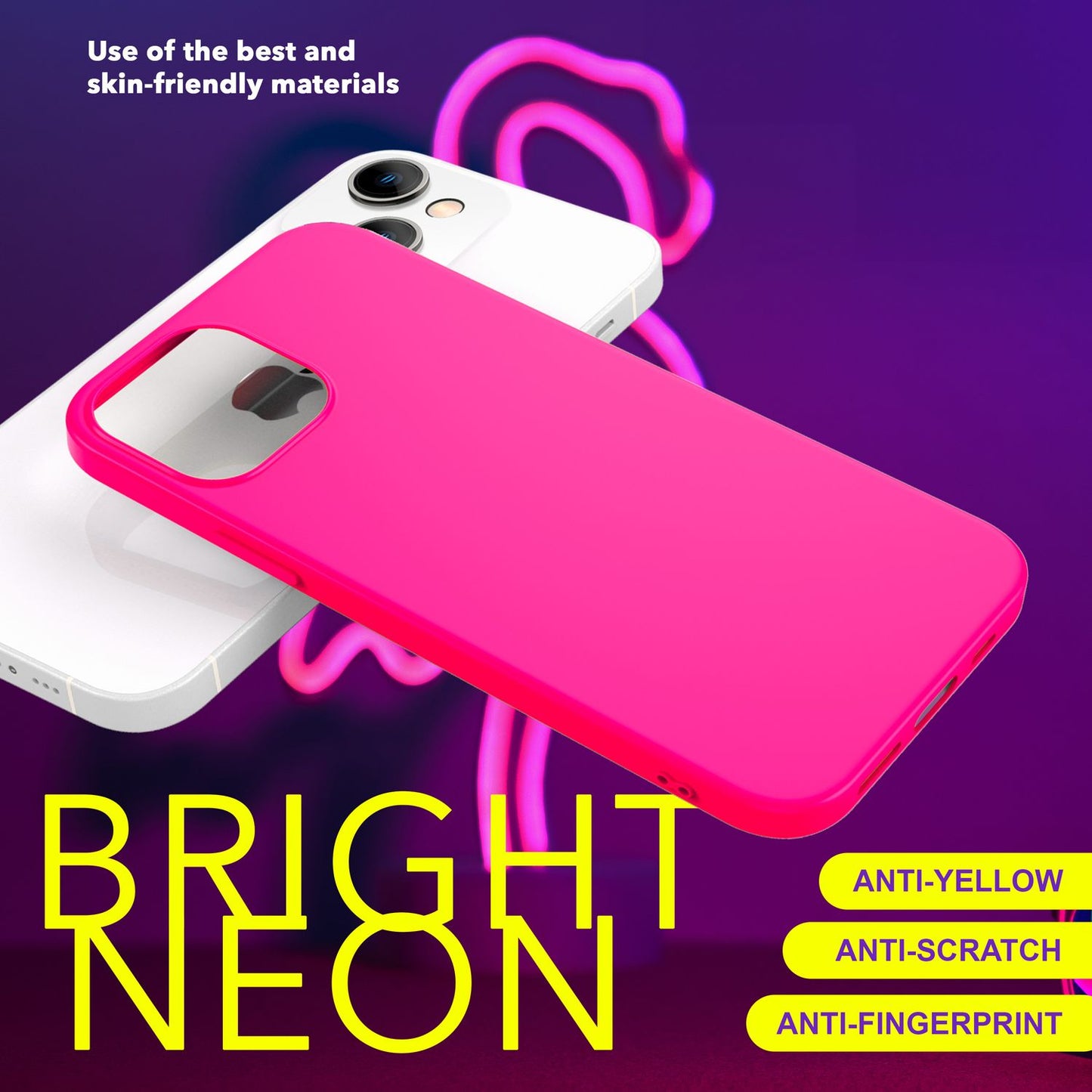 NALIA Neon Case - Neonfarben Silikon TPU Schutzhülle - Passform Iphone 15 Plus, Material TPU Silikon, Dünn