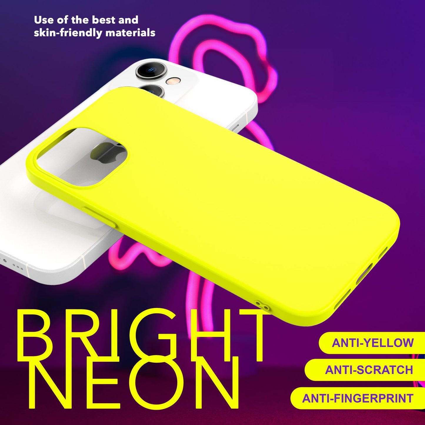NALIA Neon Case - Neonfarben Silikon TPU Schutzhülle - Passform Iphone 15 Plus, Material TPU Silikon, Dünn