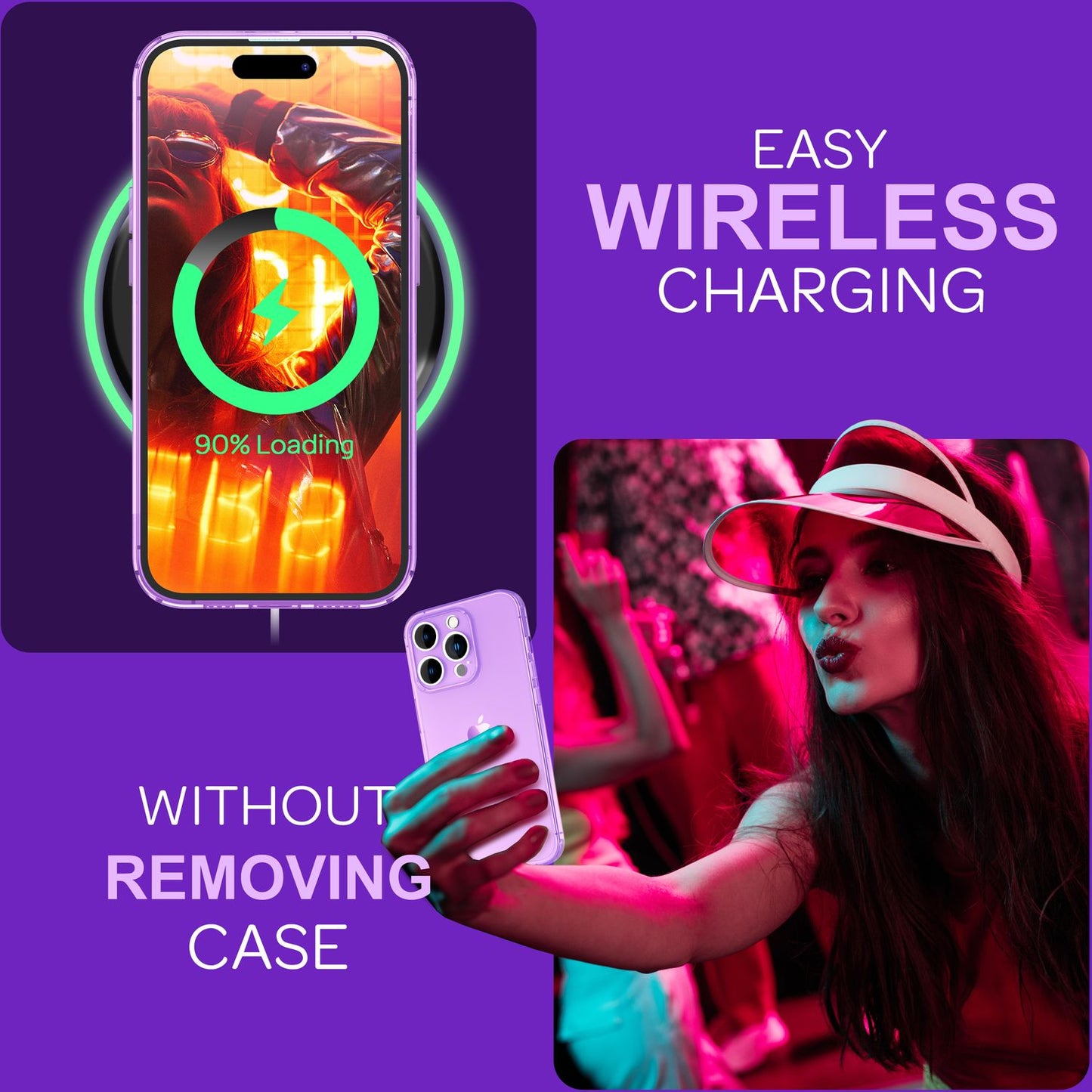 Hülle Neon Klar für iPhone 15 Pro Max Bunt Leuchtend Silikon Handyhülle TPU Case