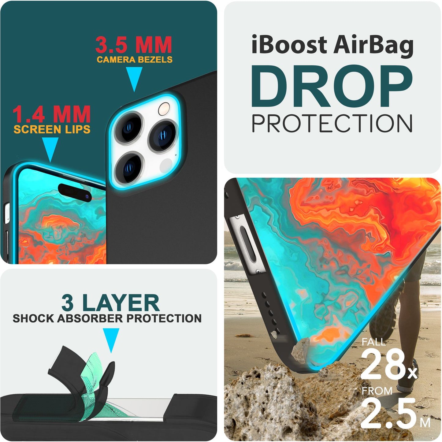 NALIA Berlin Carcasă subțire de 0,5 mm, ultra subțire - grosime de 0,5 mm, compatibilă cu iPhone 15 Pro, carcasă de protecție ultra-ușoară