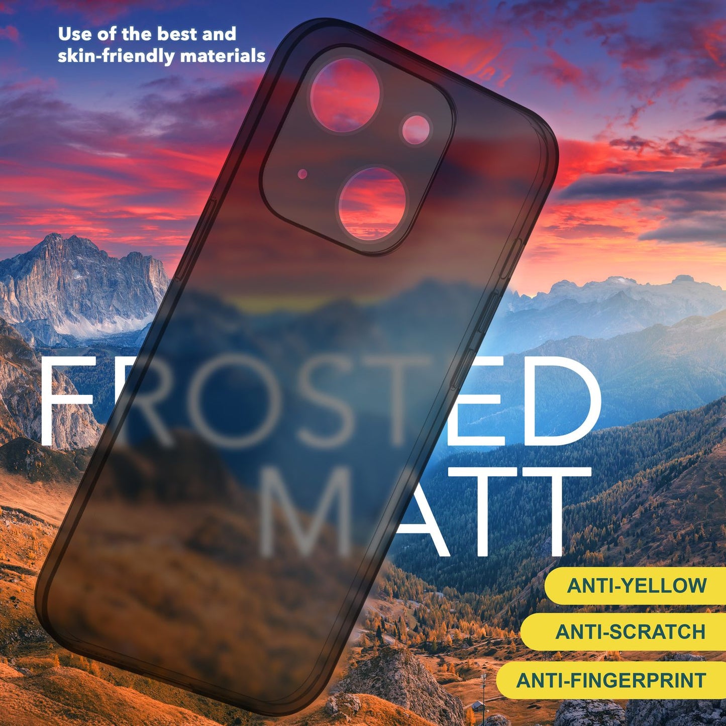 Husă NALIA Phantom Ultra-Subțire - Grosime 0,3 mm, Mată, iPhone 15 Plus