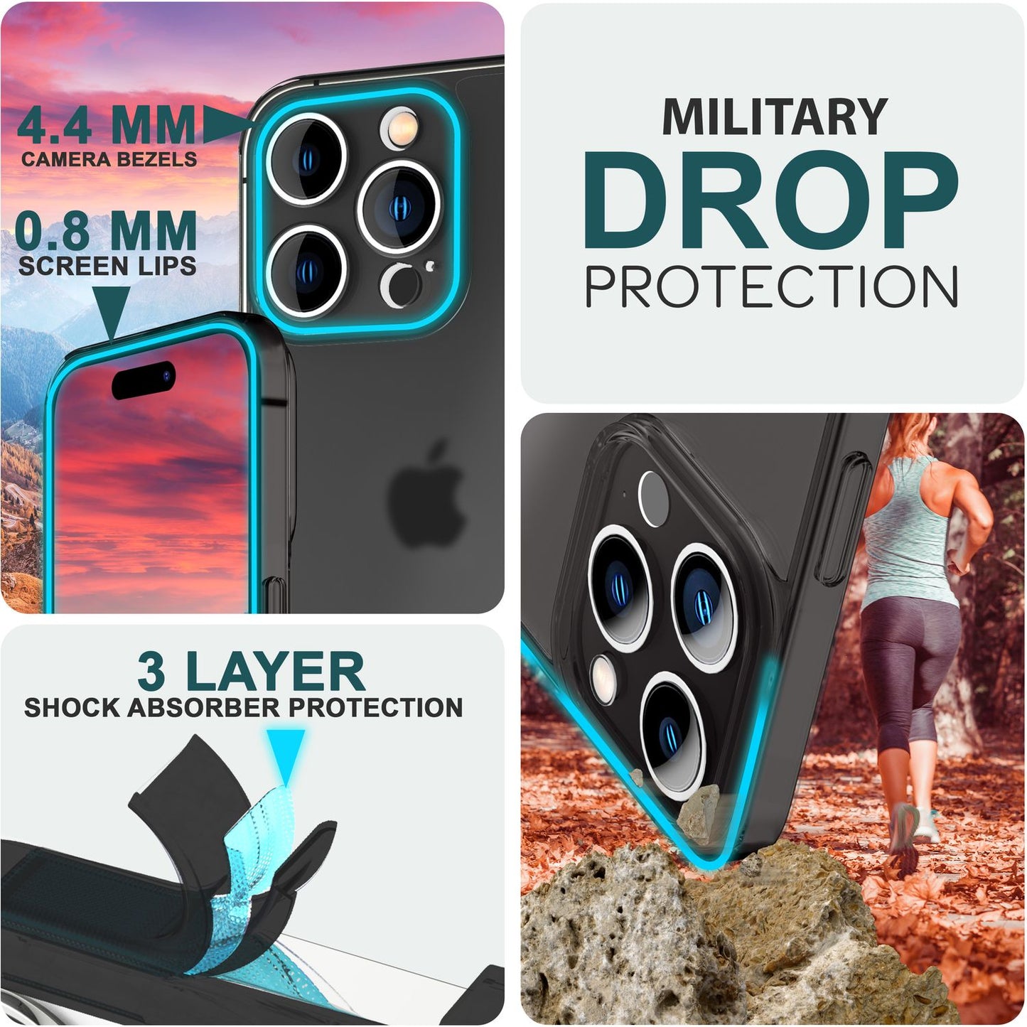 Carcasă ultra subțire de 0,3 mm pentru iPhone 15 Pro Max, mată, subțire, carcasă de protecție pentru telefon