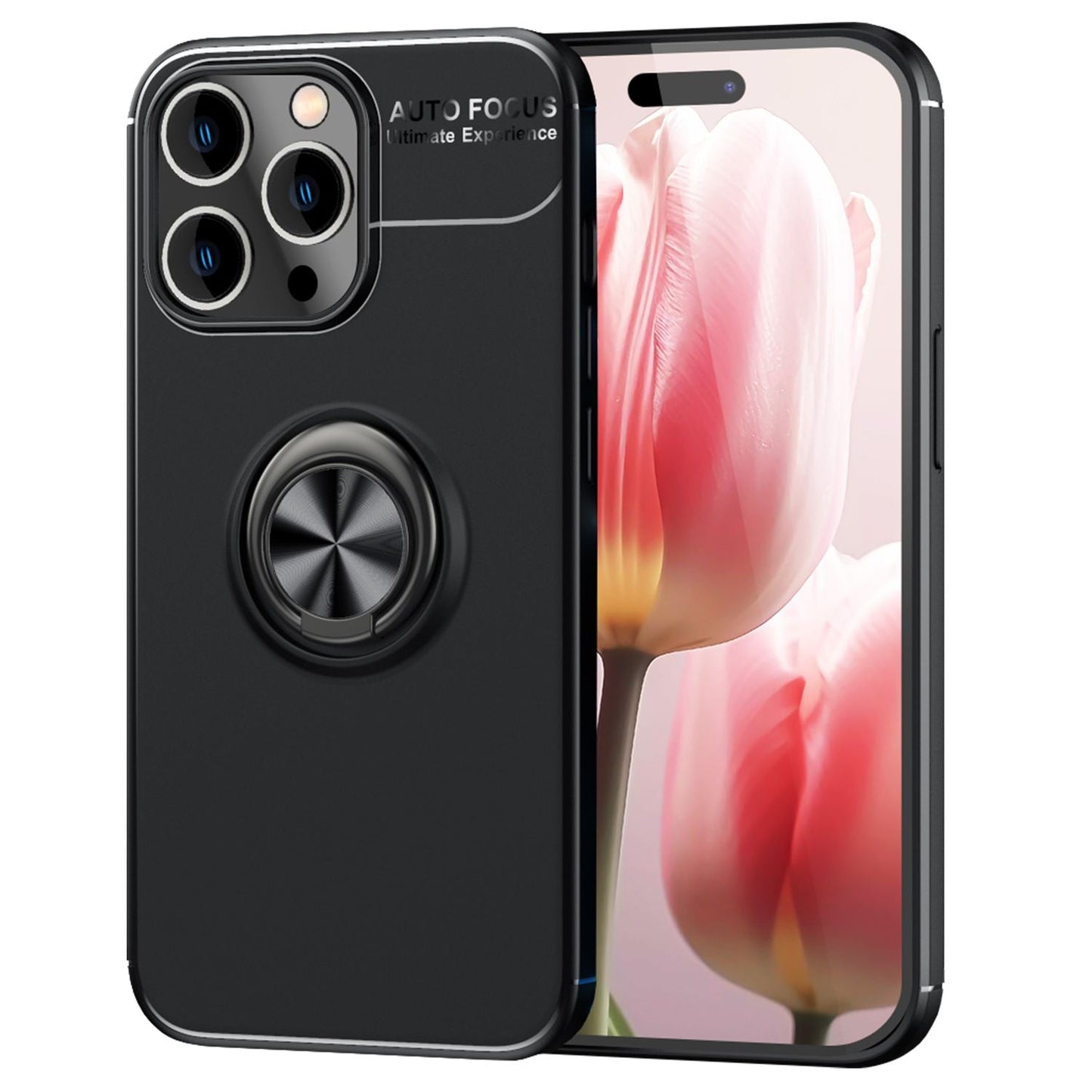 Hülle mit Ring für iPhone 15 Pro Max Silikon Handyhülle Schutz Case Ringhülle