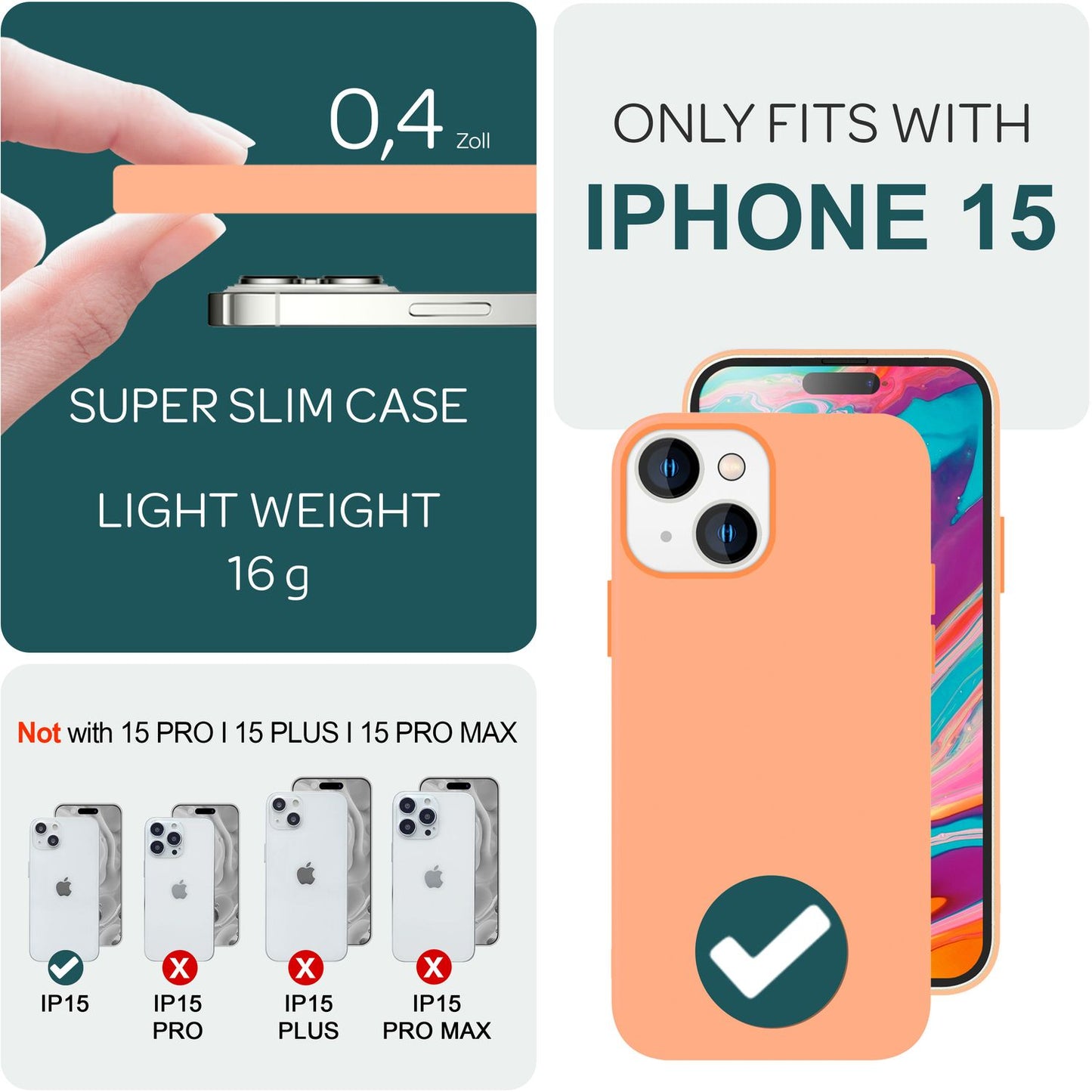 MagSafe Hülle für iPhone 15 Liquid Silikon Handyhülle Magnet Case Schutzhülle