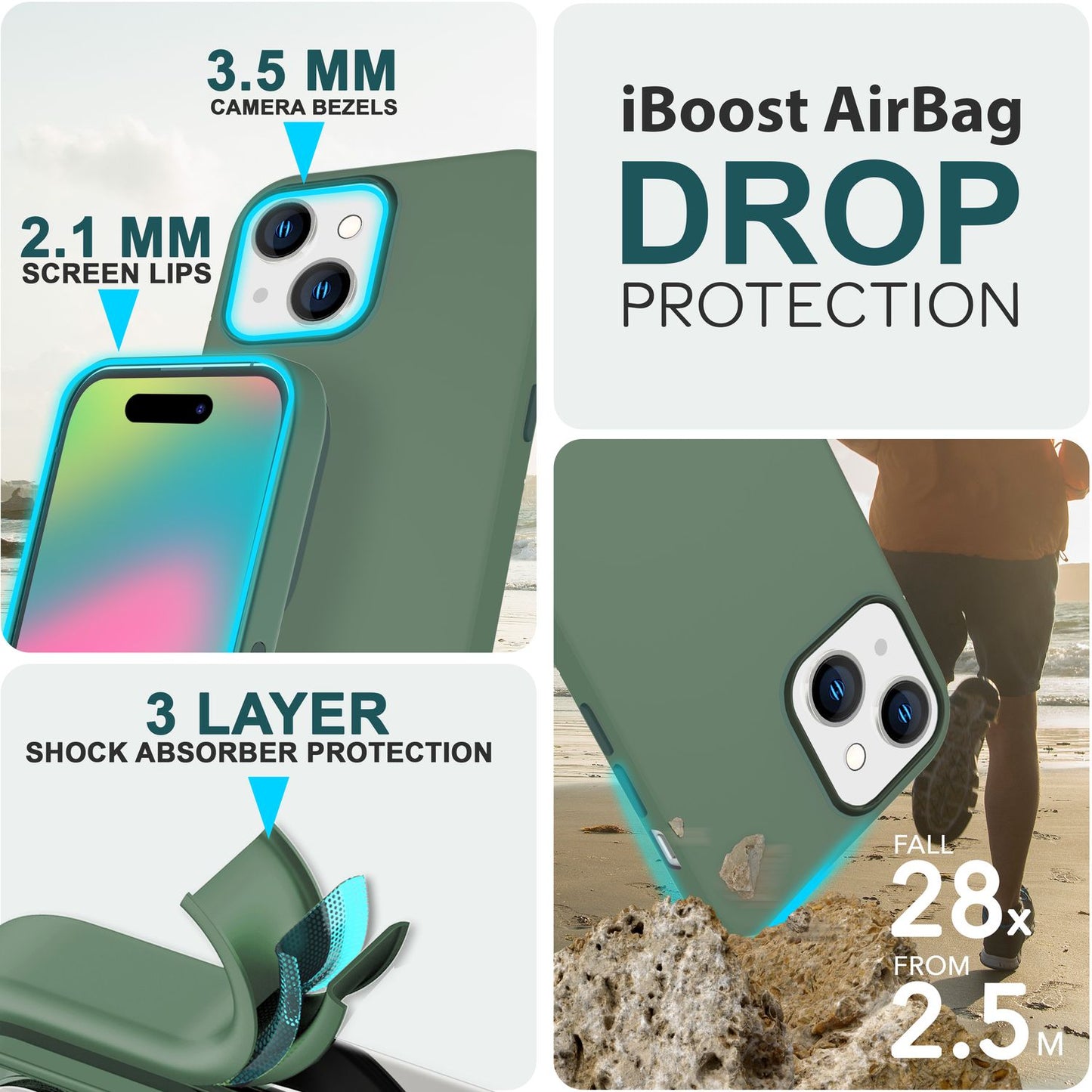 MagSafe Hülle für iPhone 15 Liquid Silikon Handyhülle Magnet Case Schutzhülle