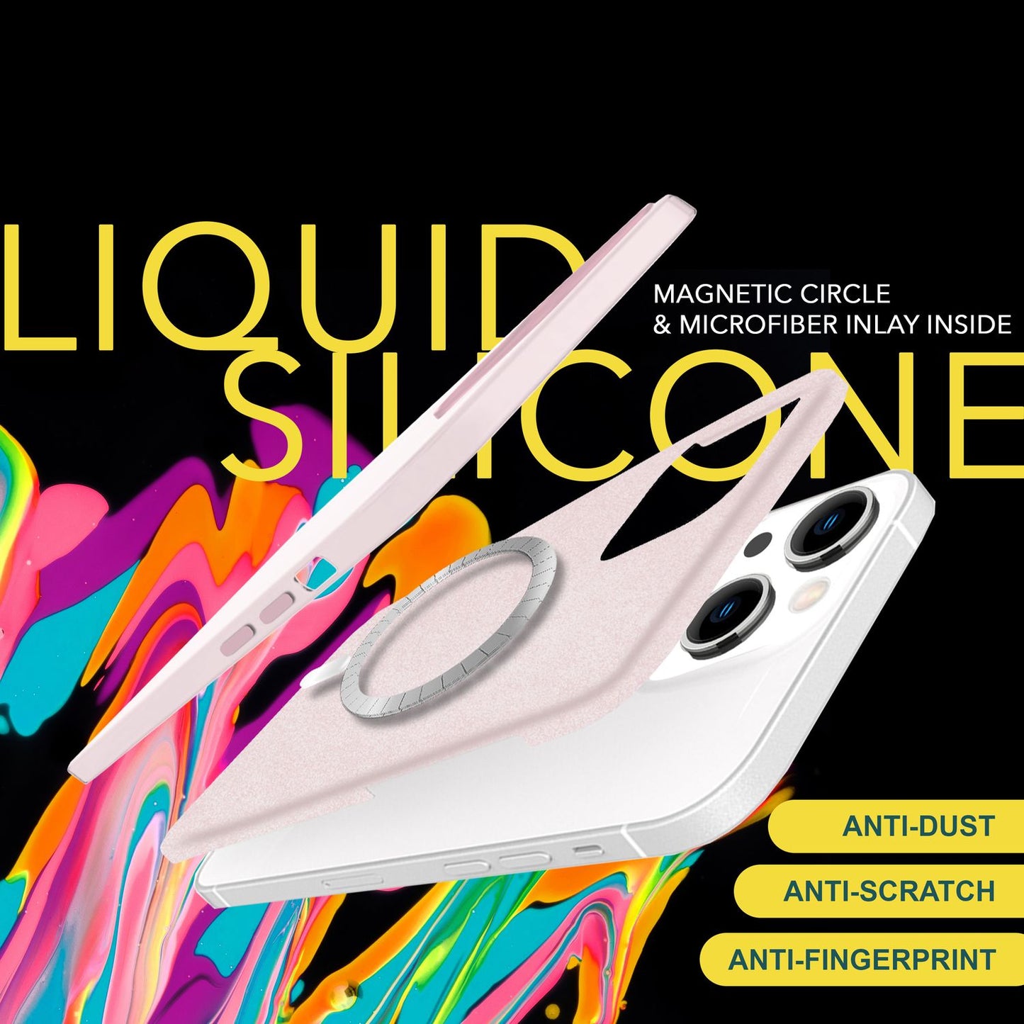 MagSafe Hülle für iPhone 15 Liquid Silikon Handyhülle Magnet Case Schutzhülle