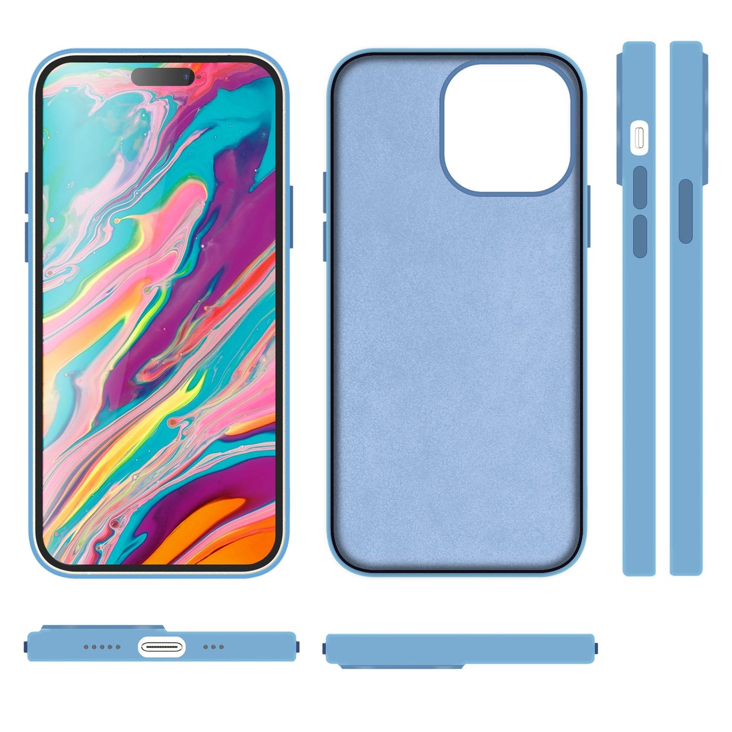 MagSafe Hülle für iPhone 15 Liquid Silikon Handyhülle Magnet Case Schutzhülle