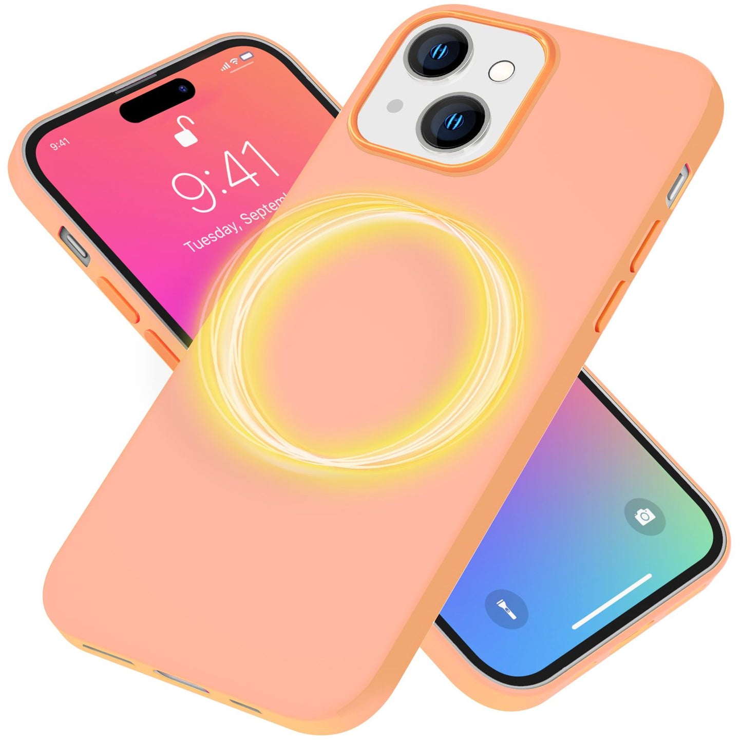 Carcasă MagSafe pentru iPhone 15 Plus, carcasă magnetică din silicon lichid