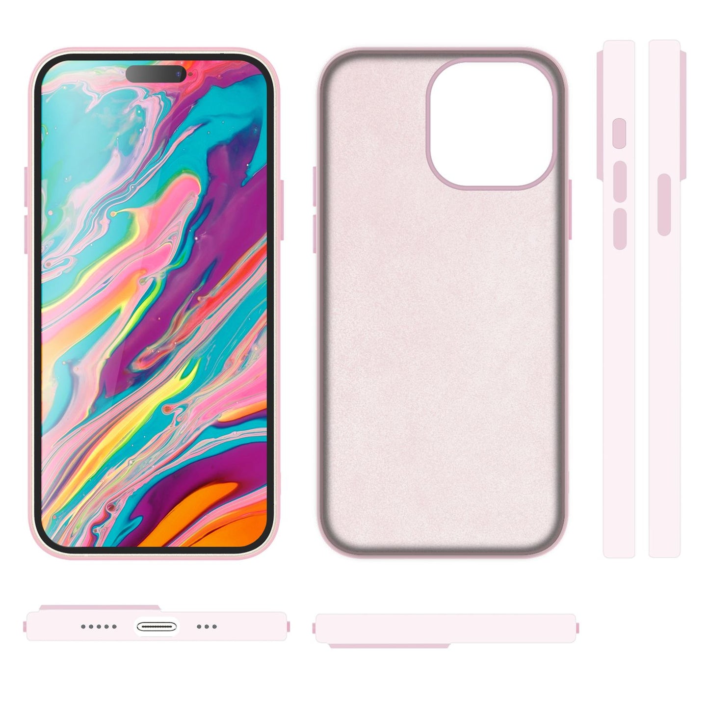 MagSafe Hülle für iPhone 15 Pro Liquid Silikon Handyhülle Magnet Cover Schutz