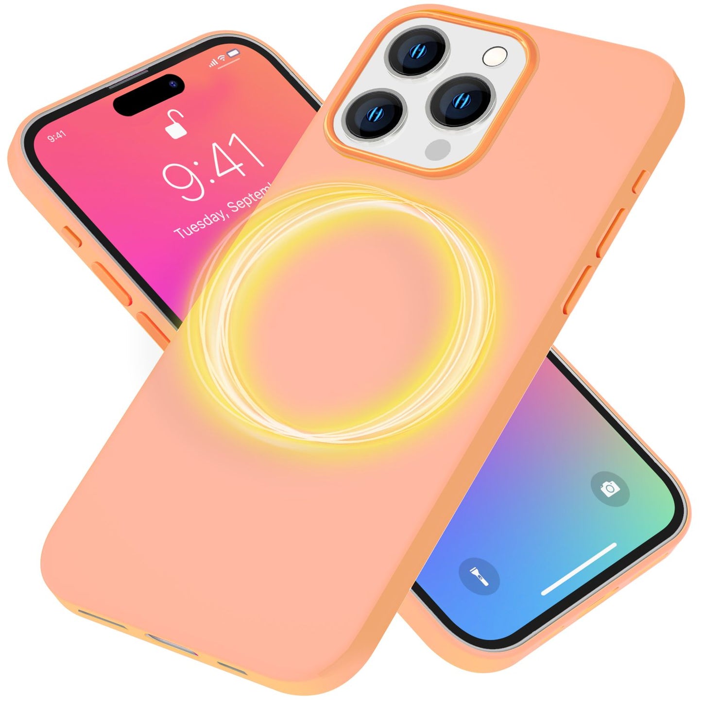 MagSafe Hülle für iPhone 15 Pro Max Liquid Silikon Handyhülle Magnet Case Schutz