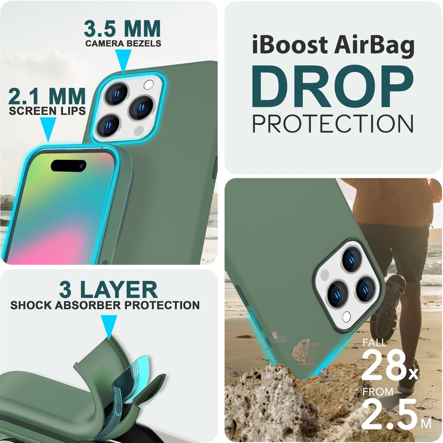 MagSafe Hülle für iPhone 15 Pro Max Liquid Silikon Handyhülle Magnet Case Schutz