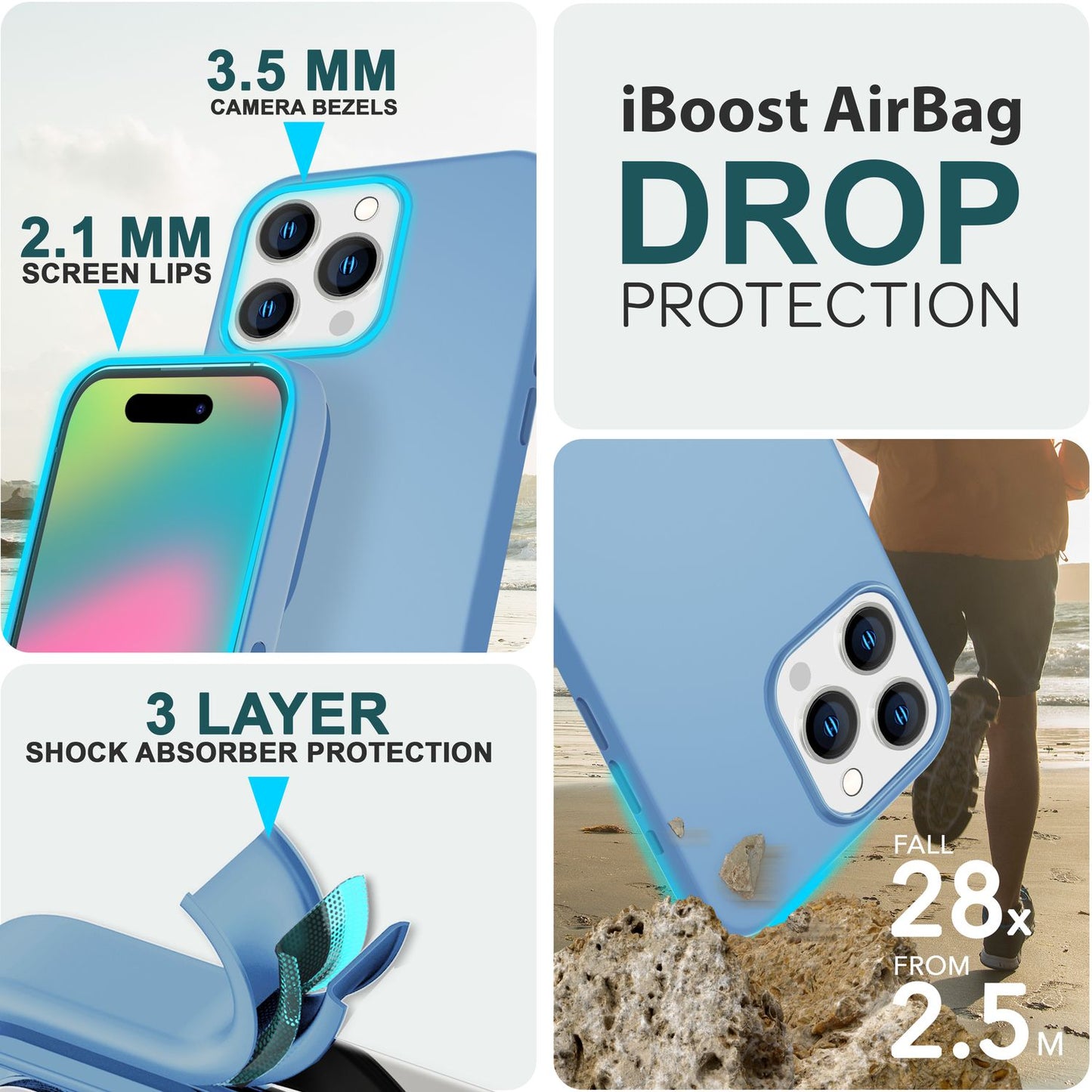 MagSafe Hülle für iPhone 15 Pro Max Liquid Silikon Handyhülle Magnet Case Schutz