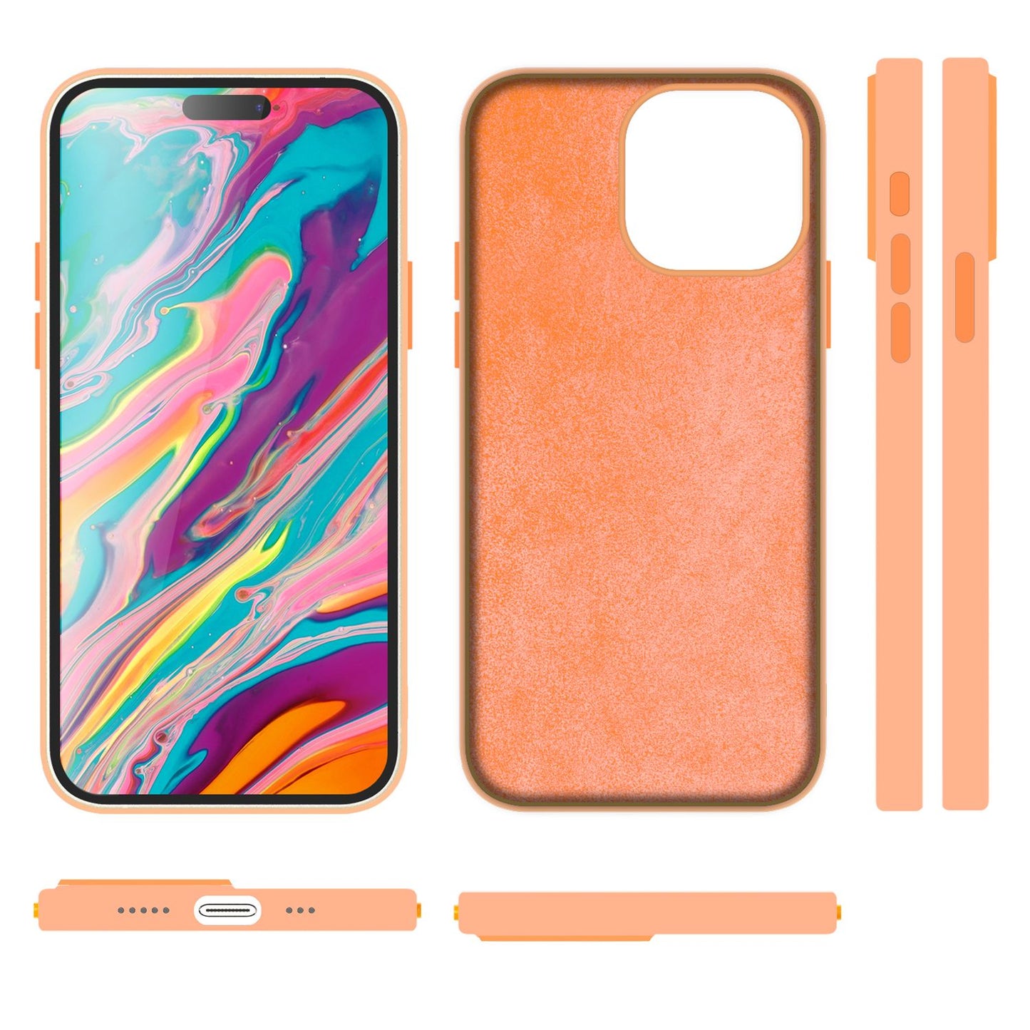 MagSafe Hülle für iPhone 15 Pro Max Liquid Silikon Handyhülle Magnet Case Schutz