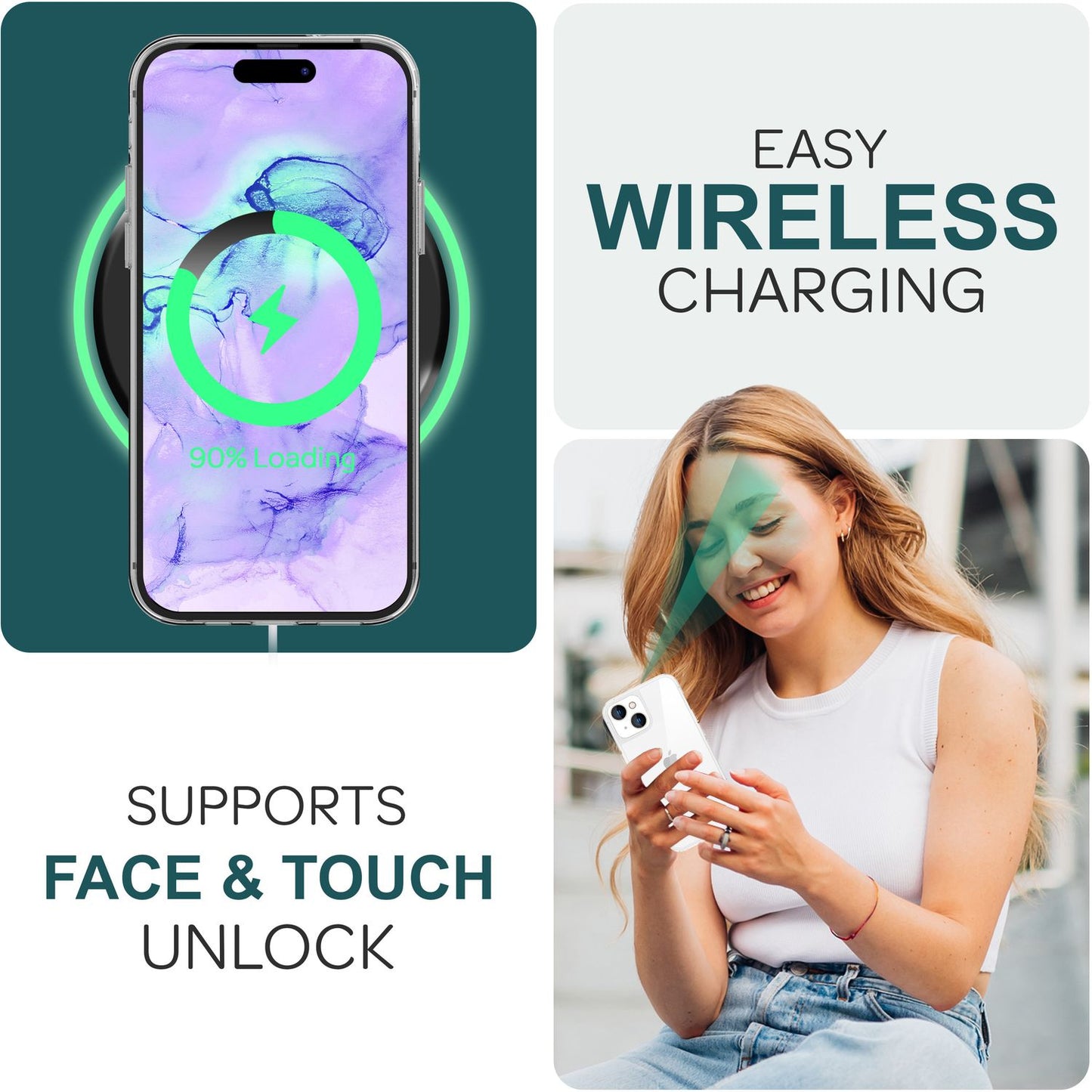 NALIA Berlin 360Guard Transparente Hülle - Kompatibel iPhone 15 Plus, 360Grad Schutz, Dünn und Stoßfest